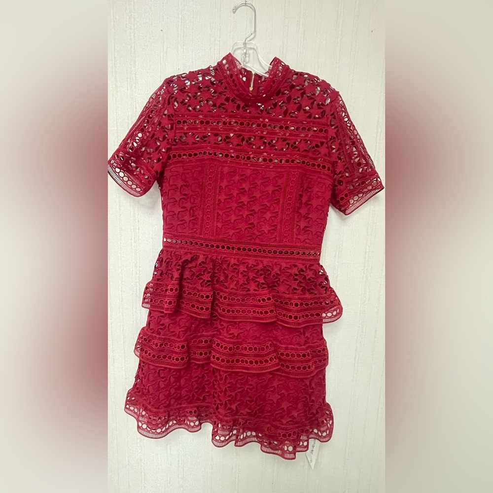 Self Portrait rED SHORT SLEEVE STARS MINI - Picture 3 of 5